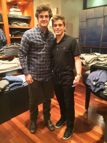 Junior Lucas Serau has been able to meet many people at his job at Banana Republic, including some who are famous. Here he is pictured with Beau Mirchoff, star of the hit TV show "Awkward."