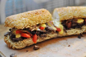 Take Ramen noodles to another level with this Ramen Hoagie. 