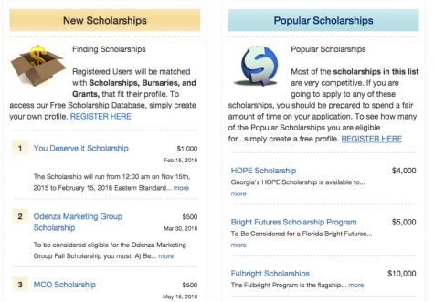Explore new and popular scholarships with this site.