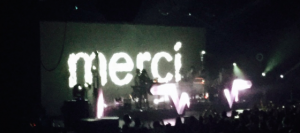 Stromae thanks everyone who came to his concert in French.