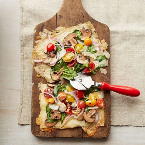 Adding vegetables to this pizza does not only make it look nice but taste great as well!