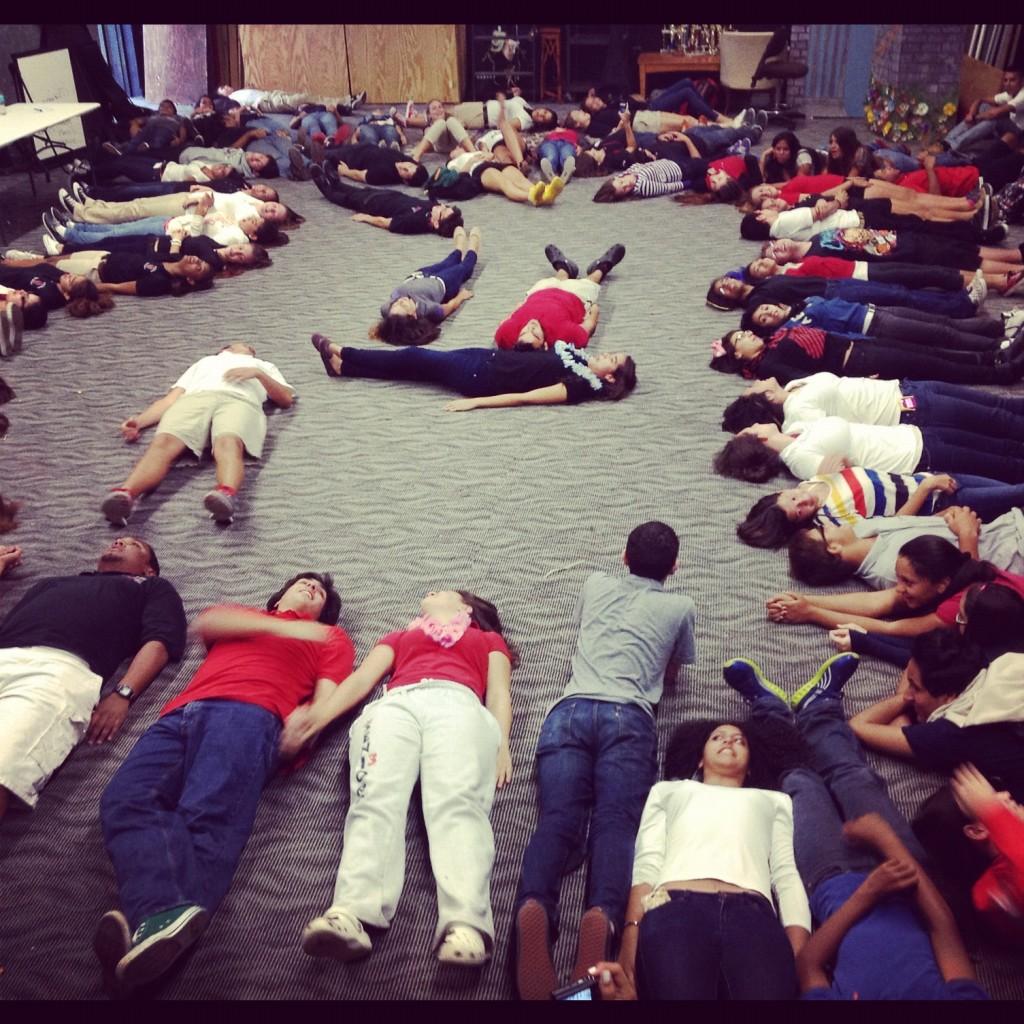 Gables Players learn to "be the bacon."