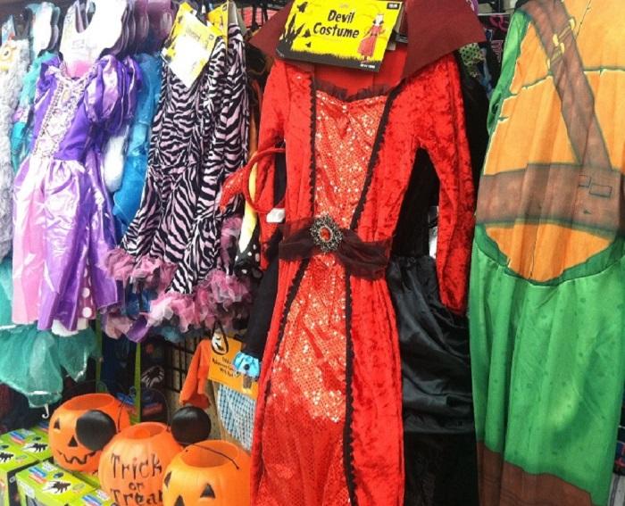 A variety of Halloween costumes are available almost anywhere during the month of October