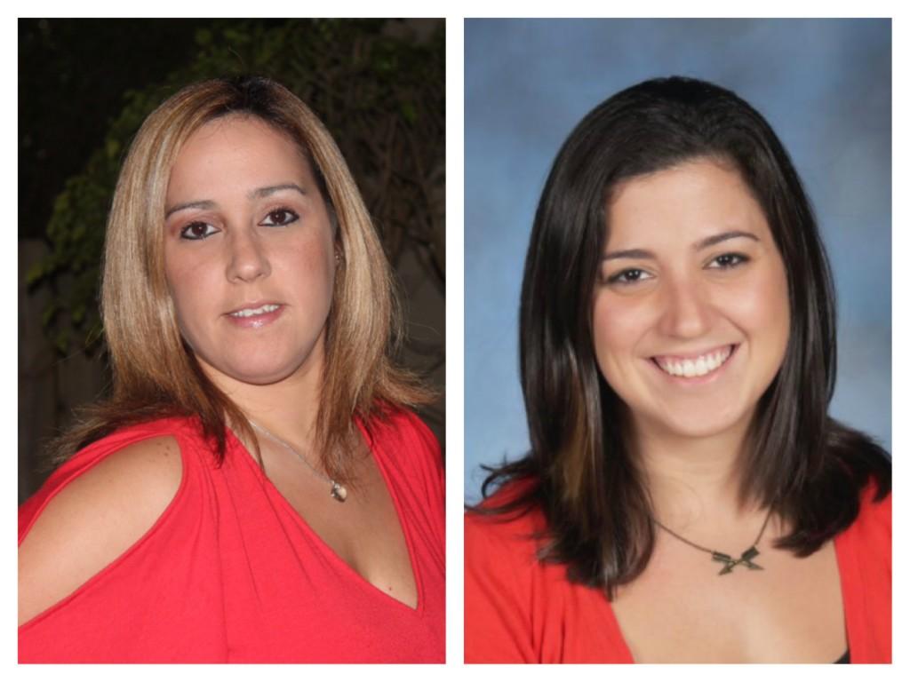 The 2013-2014 Coral Gables Teachers of the year. Ms. Alvarado (left) and Ms. Zaldivar (right).