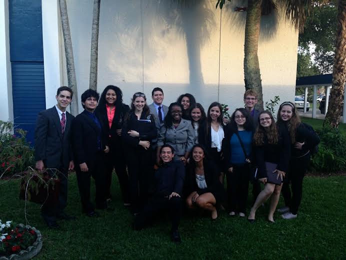 The Coral Gables Speech and Debate Club after winning big at Coral Springs.