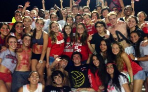 Not only do the students and teachers support the school in the classroom, but on the field as they cheer for their District Champions.