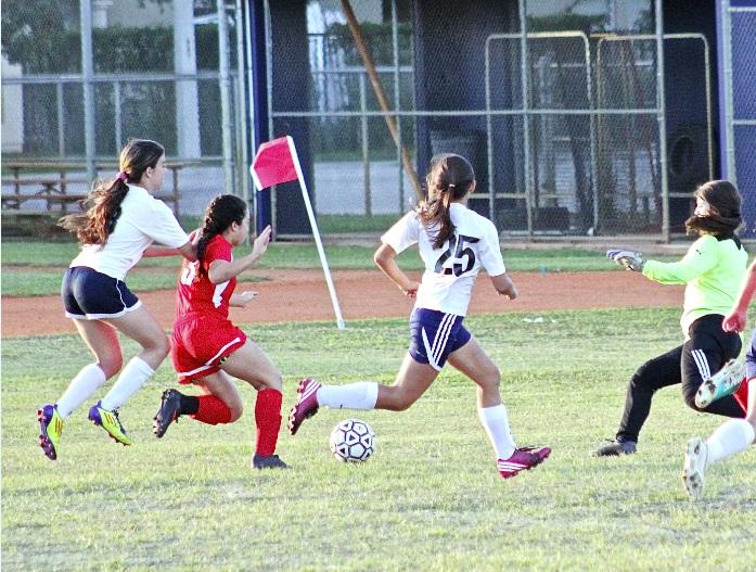 Gables' varsity girls soccer team at their best.