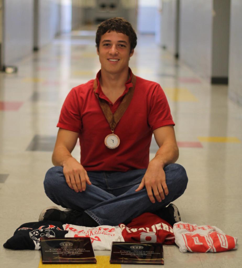 Scanlon showcases his awards and activities which attributed to his success in receiving the Coca Cola Scholarship.