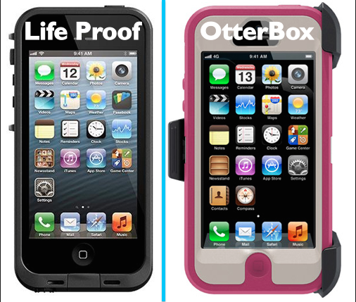 iPhone Life proof and iPhone Otterbox case