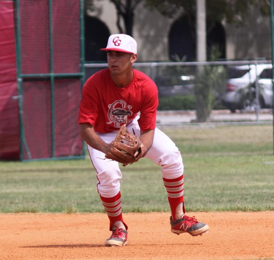 Robert coco Montes playing for the Gables baseball team 