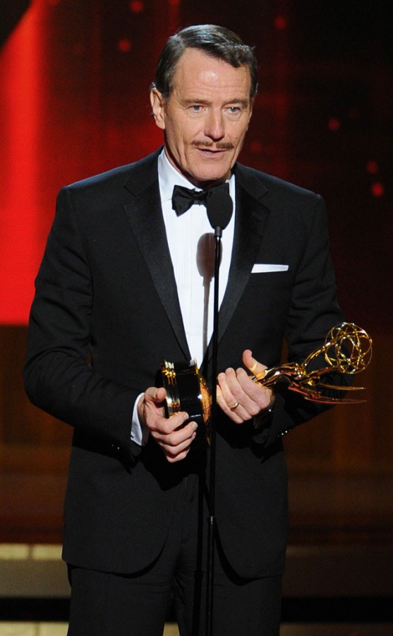 Bryan Cranston giving his acceptance speech for winning Best Actor in a Drama Series.