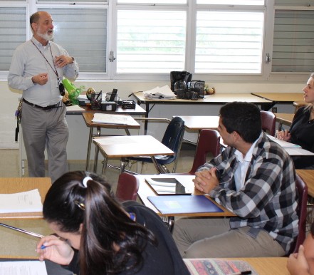 Mr. Blackmon giving one of his famous lectures.