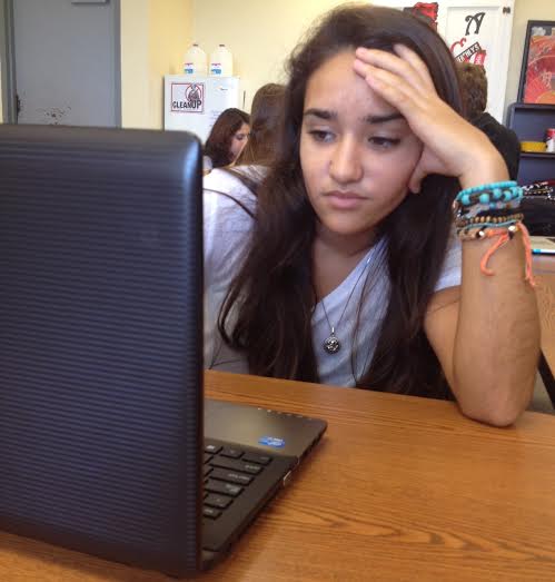 Students like freshman Tamara Sanchez might think that Reading Plus is not worth their time. 