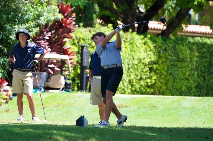 Thomas Nieves competing during a golf match.