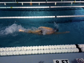 Sanchez warming down after a long practice.