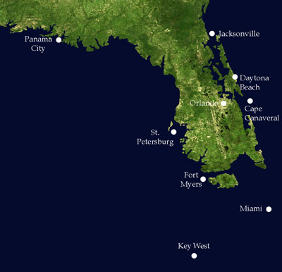 After a 5 meter rise in sea levels, Miami along with a significant portion of Florida would be completely flooded.