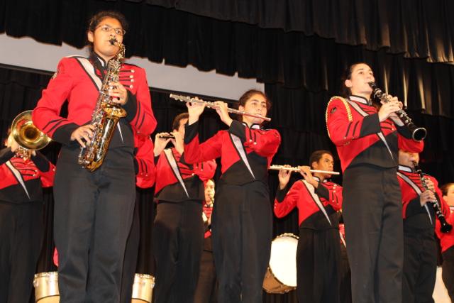 Gables band students show their skills at the Hispanic Heritage pep rally