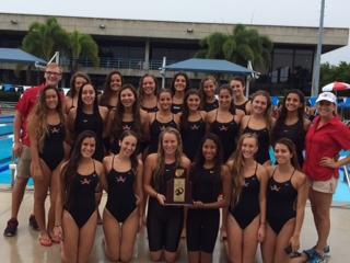 The girls swim team won districts once again, and now holds two straight district titles to its name.