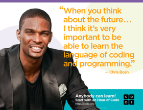 Chris Bosh is not just a well-known basketball player; he also enjoys coding.