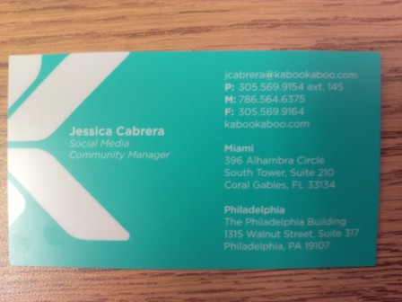 Jessica Cabrera, a graduate of the '09 class at Gables, is a social media community manager at Kabookaboo.