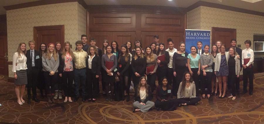 All of Gables 36 delegates stand together before they leave Boston to come home.