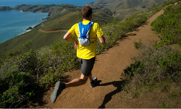 Take a run with CamelBak's Backpack Bottle.
