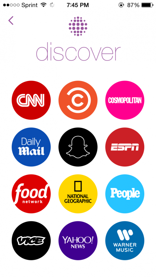 The new Snapchat 'Discover' feature is filled with colorful dots that become white once they've already been opened.