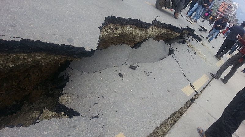 Roads+in+and+out+of+Kathmandu+are+destroyed.