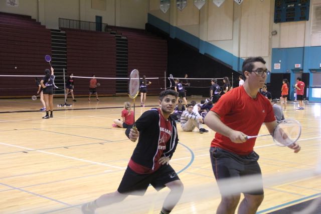 Senior Octavio Castro (left) with his boys doubles partner Alejandro Rovira (right)