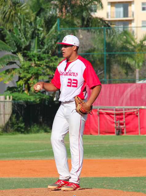 Senior Jose Padron earned 2 wins last week pitching in relief only allowing 1 hit and 7 strike-outs vs Braddock and 0 hits vs Southwest. Cavs 4, Braddock 3 and Cavs 7, Southwest 6. 