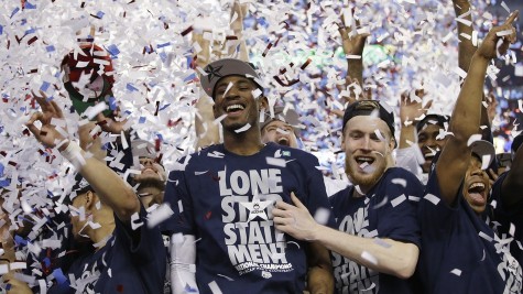 Last years champions The Huskey's celebrating after their amazing tournament run.