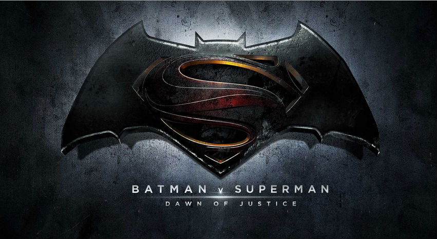 The confirmed logo for Batman V. Superman: Dawn of Justice.