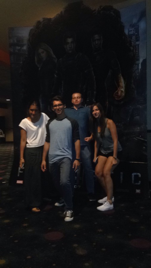 Senior Sophie Castro enjoys a movie with friends. 