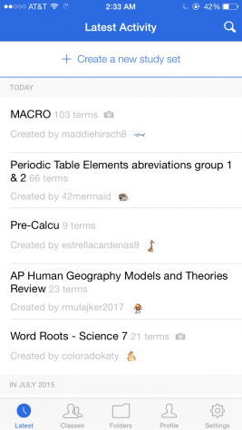 Quizlet let's you look at other user's study sets and let's you create your own as well. 