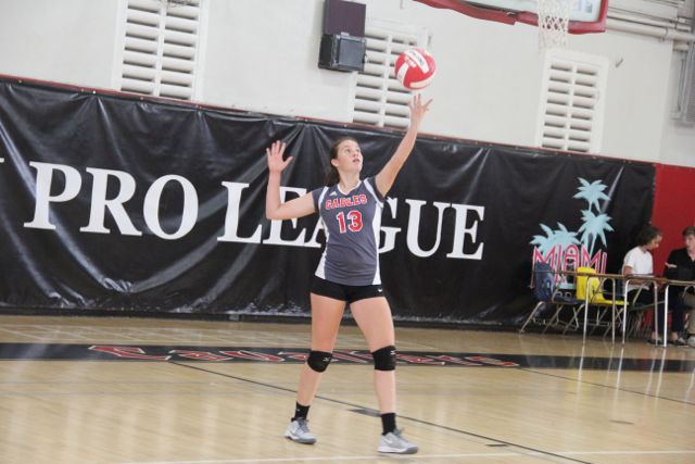 Natalie Regalado ready to serve the ball