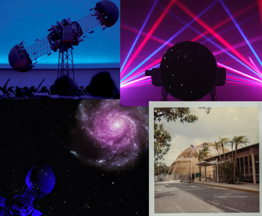 Images from inside the old museum's planetarium, as well as of the museum and the planetarium in their early days.