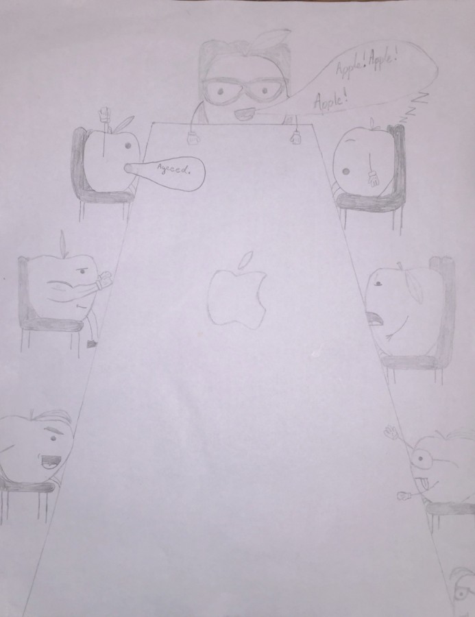 "Corporate members" of Apple hold a conference.