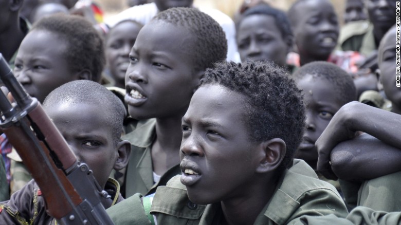 Countries that use child soldiers like South Sudan should not be sent military aid until they stop using child soldiers.  