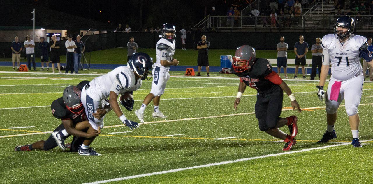 Gables Beats Columbus 20-10 in Blackout Victory