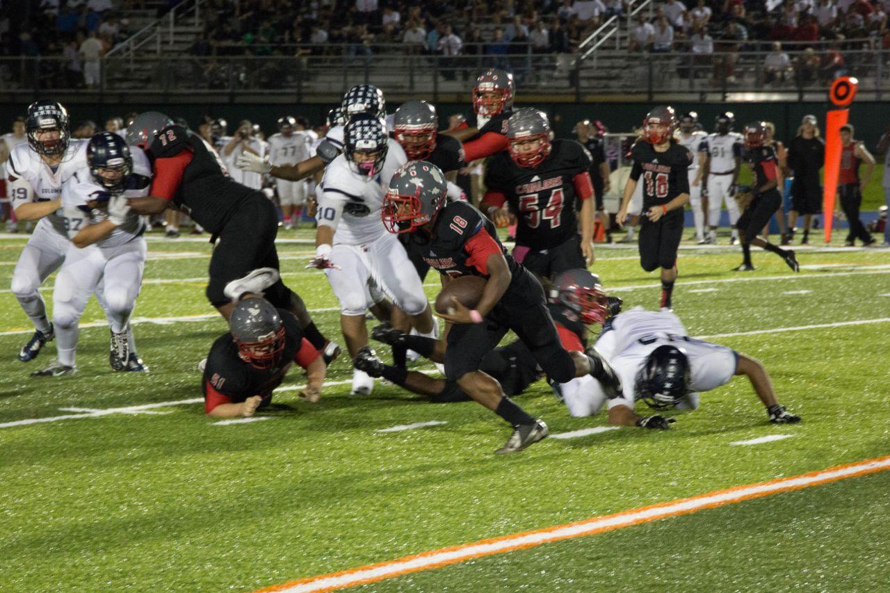 Gables Beats Columbus 20-10 in Blackout Victory