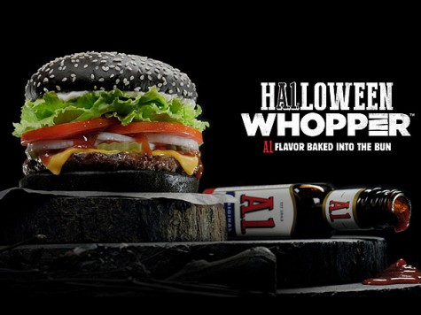 What the new Halloween Whopper is advertised to look like.