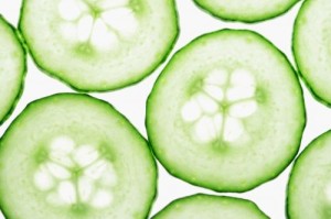 Cucumbers aren't just for puffy eyes, but for getting rid of acne too.