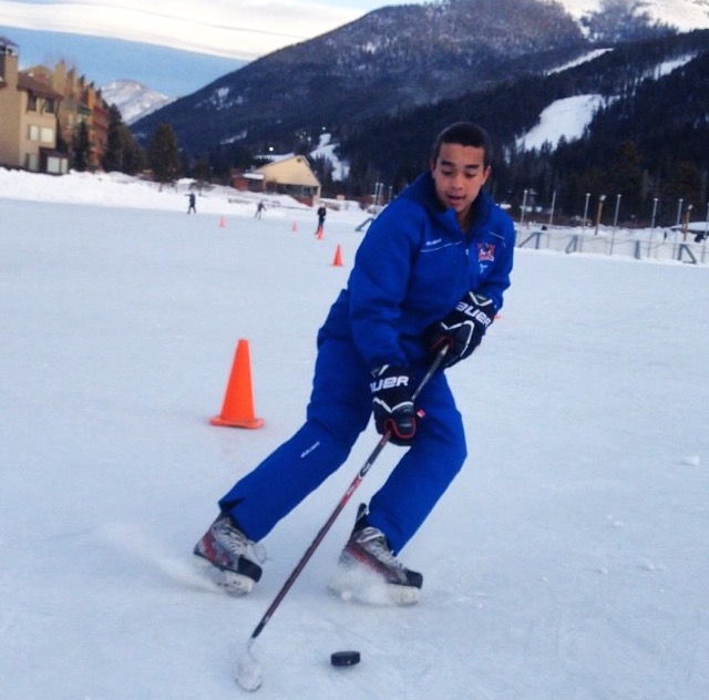 Thomas Mikell training in Keystone, Colorado. 