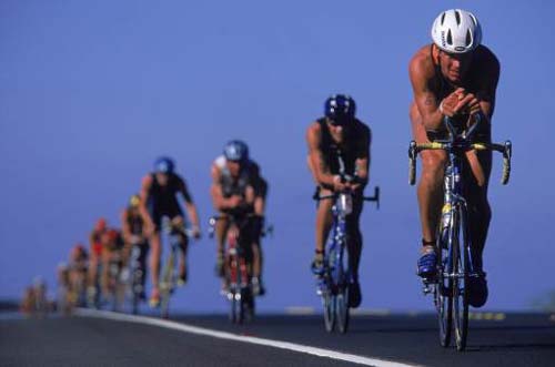 Triathlons are a great way to exercise.