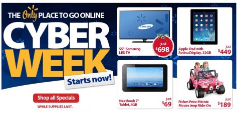 Instead of a traditional Cyber Monday, Walmart is using "Cyber week"