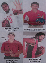 Congratulations to Shakur Cooper, Matthew Monjarez, Tomas Nieves and Gee Stanley for getting First Team All-Dade.