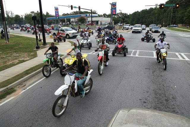 Hundreds of motorcyclists rose havoc throughout the main streets of Miami in honor of MLK.  