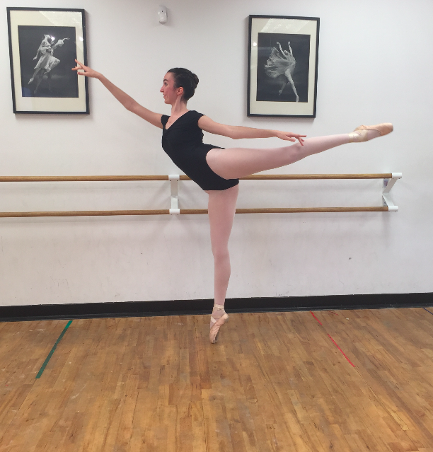 Katherine Elwell  practices dance about 27 hours a week.