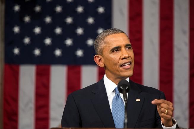 President Obama giving the 2016 State of the Union Adress in Washington D.C. 