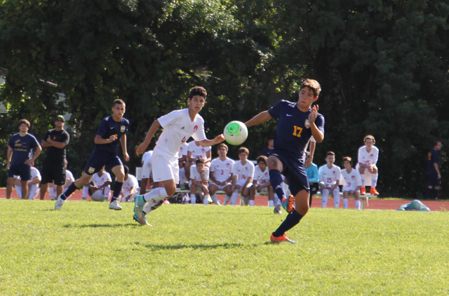 The+Cavalier+Varsity+soccer+team+in+action.